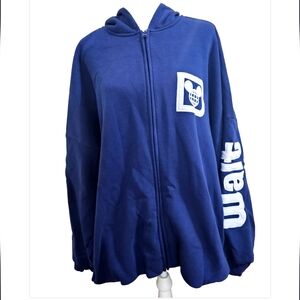 Disney World XXL Navy Zip Hoodie Jacket Unisex Pockets Park Logo